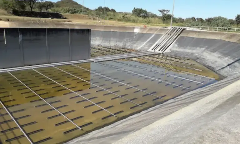 Imagem de aeração prolongada do processo de lodos ativados